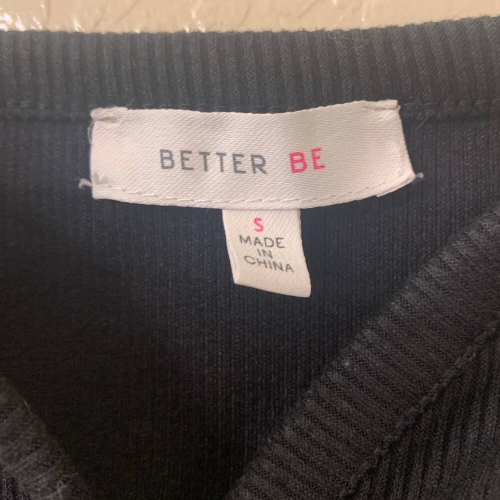 Better Be Black Sweetheart Neckline Ribbed Bodysuit, Size Small - Picture 8 of 12